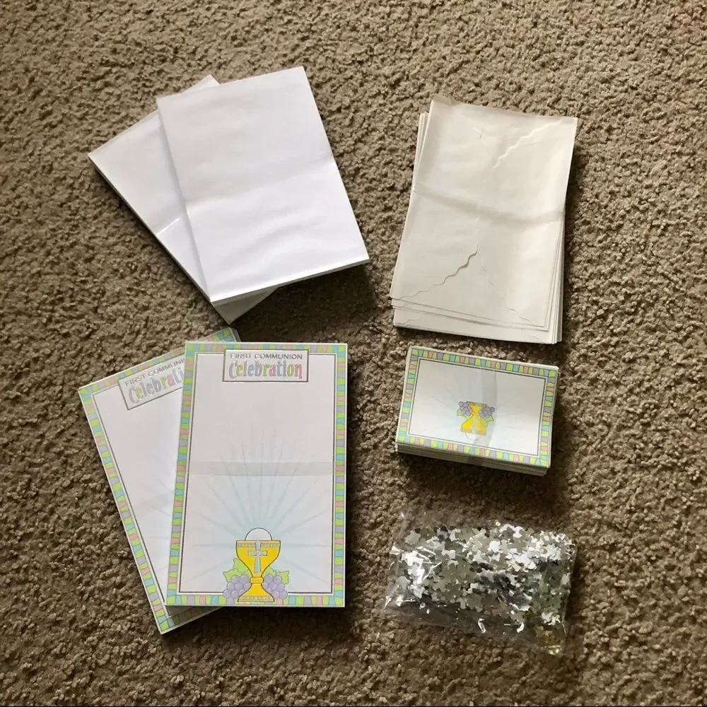 First Communion Invitation & Thank You Note Partial Set NWOT